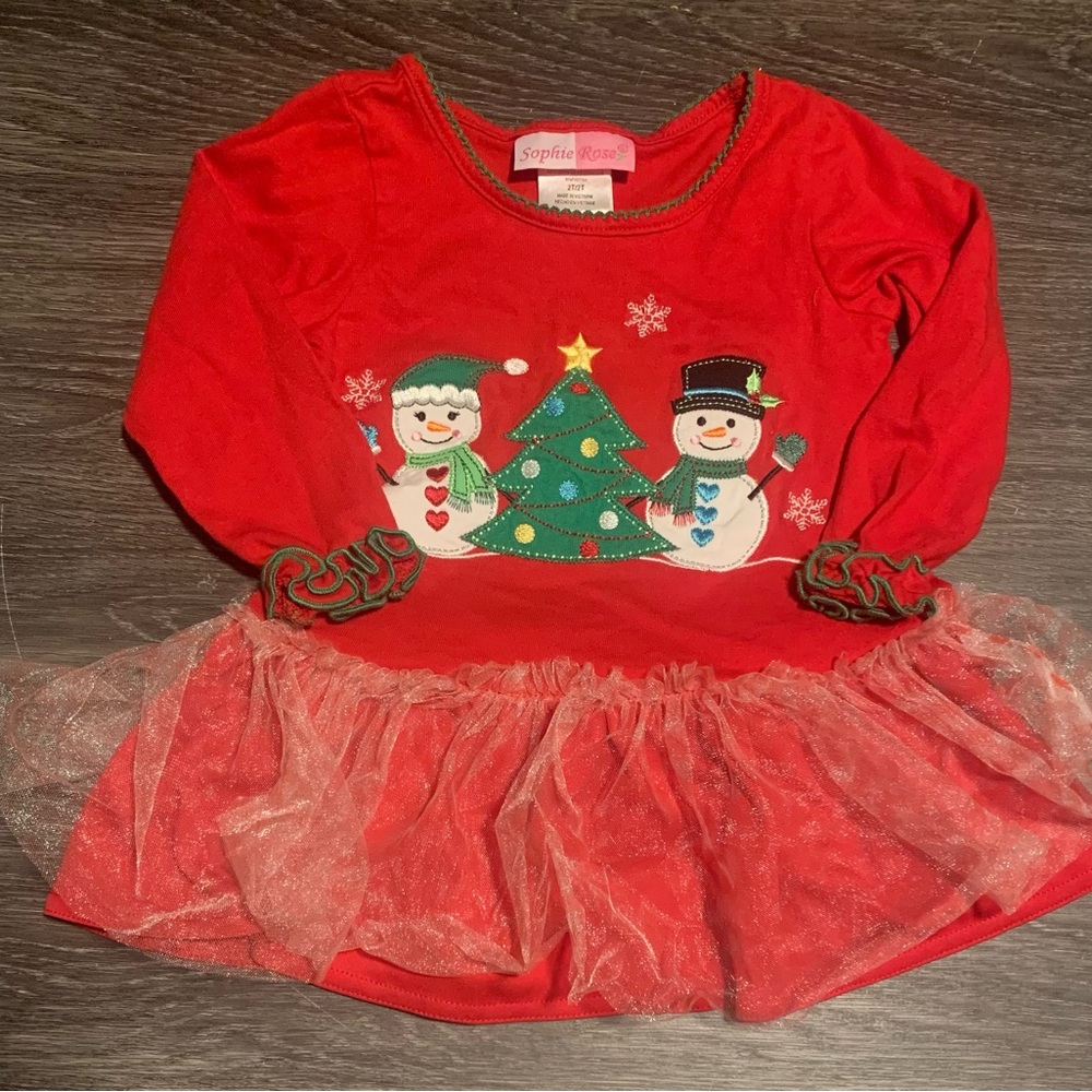 Boutique Sophie Rose Girls Christmas Dress, Size 2T